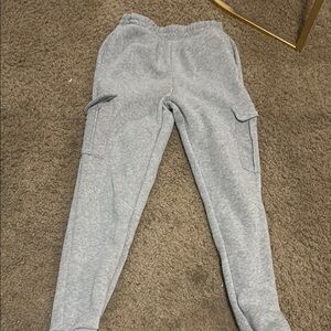 Kids Gray Cargo Joggers